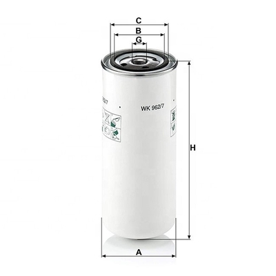 Après-service en ligne support hydwell Filtre à carburant industriel à rotation Wdk962/12 avec bon
