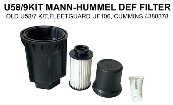 Certification CE Filtre à carburant en plastique OE U58/9 KIT 4388378 2122909PE pour camion de montage
