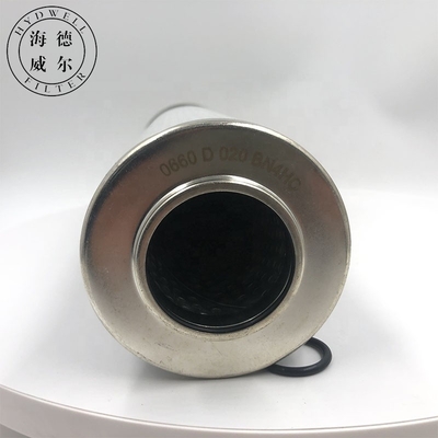 Service en ligne Élément de filtre à huile hydraulique 0660D020BN4HC 0660D010BN4HC 99,9% d'efficacité