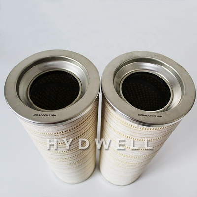 Élément de filtre hydraulique en fibre de verre HC8400FKS16H pour les systèmes industriels et de lubrification