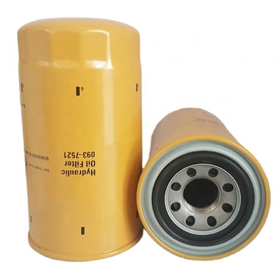 Filtre à huile hydraulique en papier de fibre de verre de fer 093-7521 pour une excavatrice CAT 312D 320D 323D2L