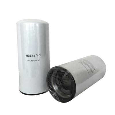 Élément filtrant pour l'huile de lubrification 26320-84300 Fabriqué à partir de papier filtrant et de fer 118*118*262mm